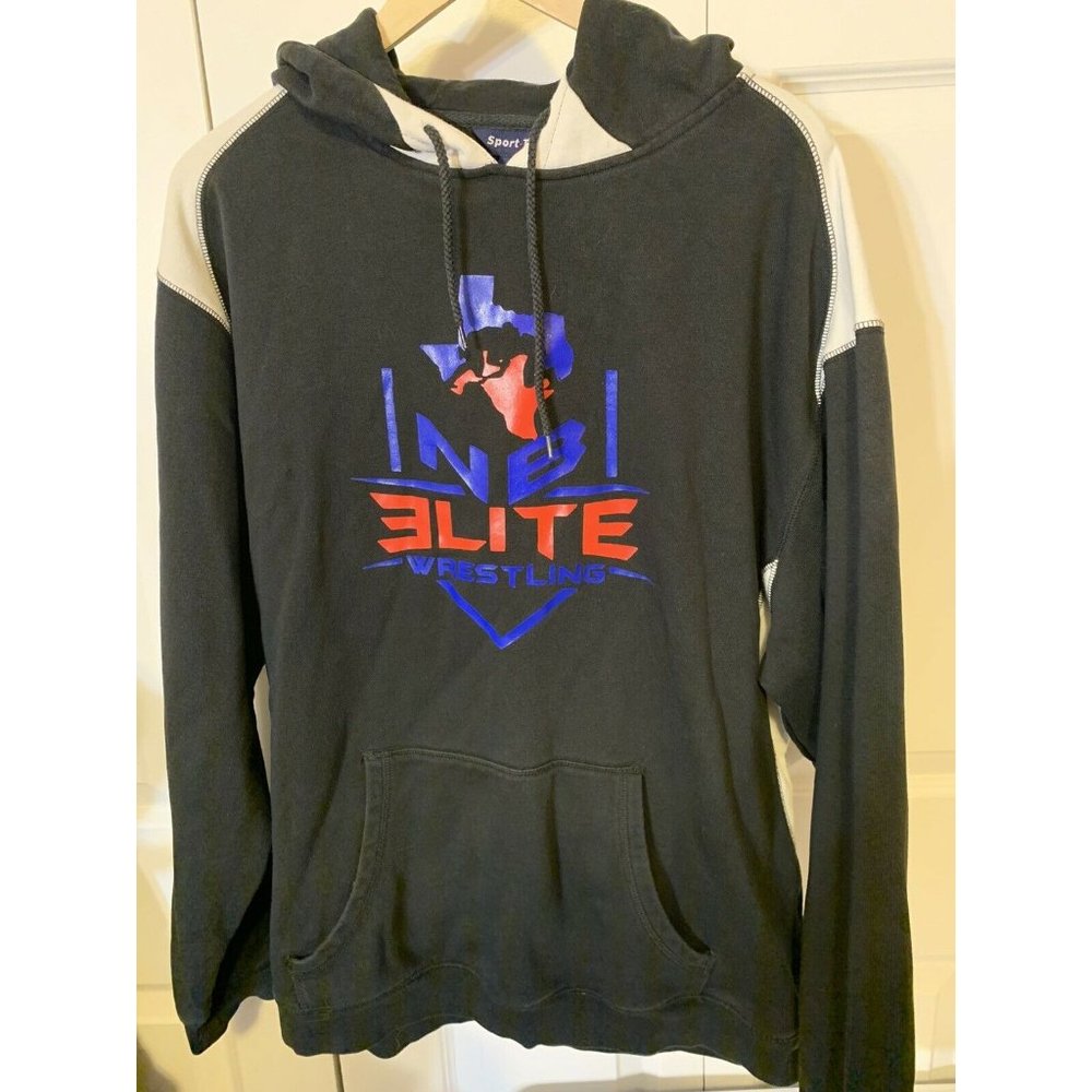 Sport Tek Lansing High wrestling long sleeve zippered pullover Sz small black